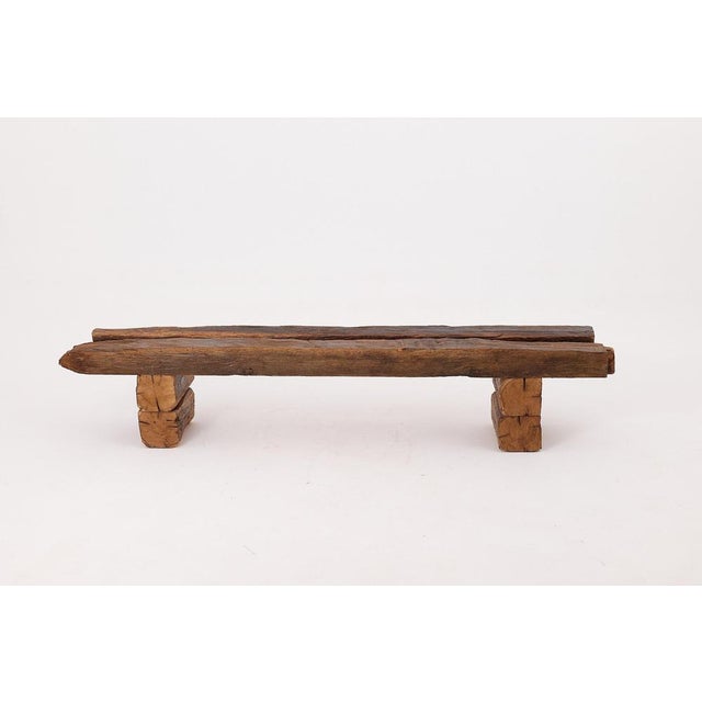 Brutalist Bench in Oak by Logniture For Sale - Image 4 of 18