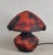 Muller frères A very rare French art deco lamp made around 1925-1935. This mushroom lamp Muller Paysage Lacustre (Lakeside...