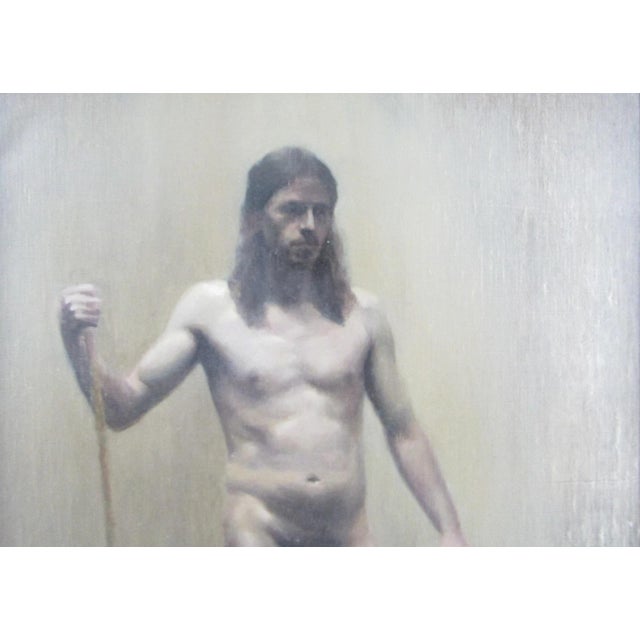 2000 - 2009 Florence Academy of Art Academic Male Figure Study Oil Painting Signed Vios For Sale - Image 5 of 14