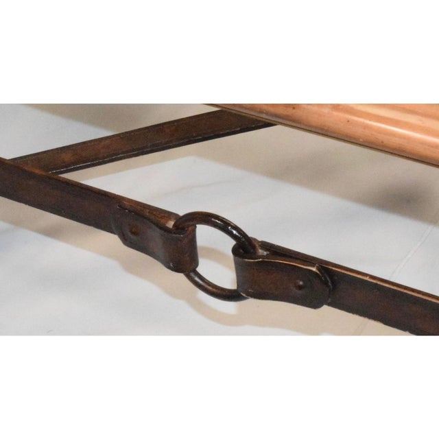 Jacques Adnet for Hermes Style Equestrian Strap Work Motif Iron Coffee Table For Sale In Providence - Image 6 of 12