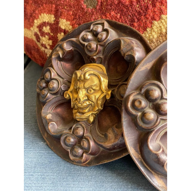 French 18th c. French Curtain Stays- PAIR- Grotesques For Sale - Image 3 of 4
