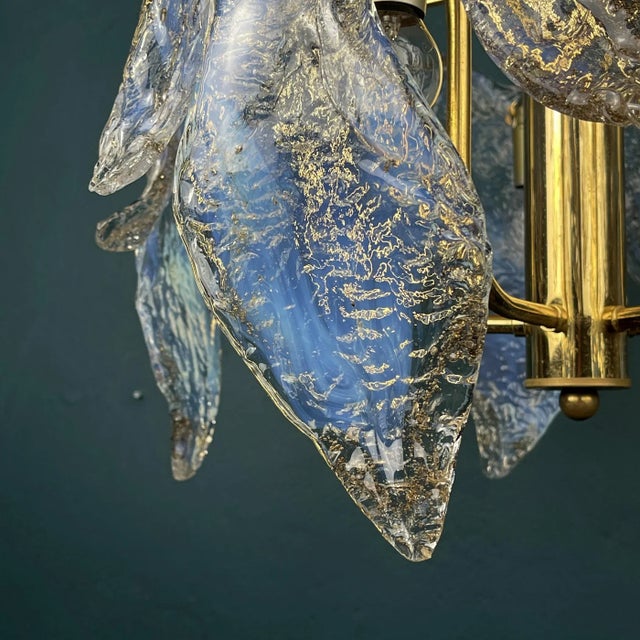 1970s Murano Ice Glass Ceiling Light, Italy, 1970s For Sale - Image 5 of 13