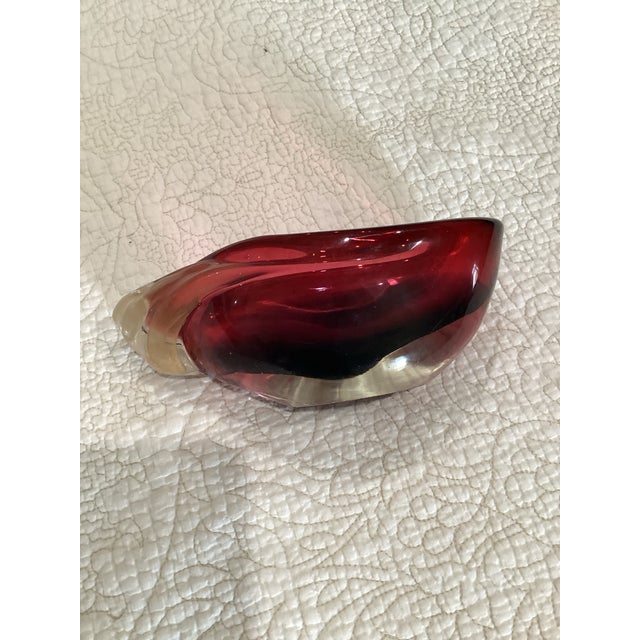 A 1950/1960s Venetian glass bowl/ashtray made on the island of Murano. Designed by Flavio Poli and executed by Seguso....