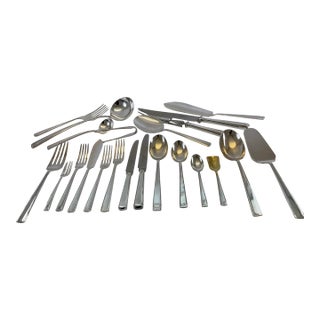 1980s Complete European Cutlery Set for 12, Including Fish Eaters & Serving Pieces 144 Pieces. For Sale