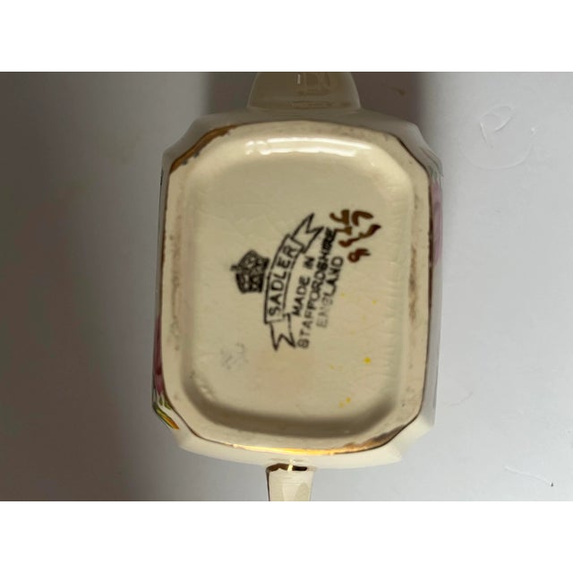 Sadler China Mid-Century English Sadler Floral Teapot With Gilt Trim, Staffordshire, 1950s For Sale - Image 4 of 9