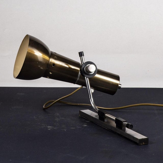 Gold Vintage Metal Wall Light, 1970s For Sale - Image 8 of 9