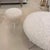 Modern Winter White Sherpa Stool For Sale - Image 3 of 5