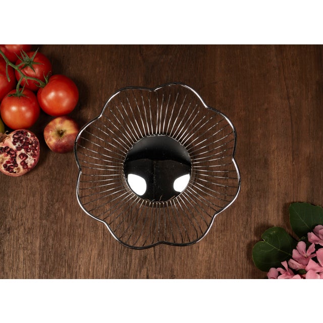 Rustic Mid-Century Modern Chrome Wire Basket, 1950s For Sale - Image 3 of 9