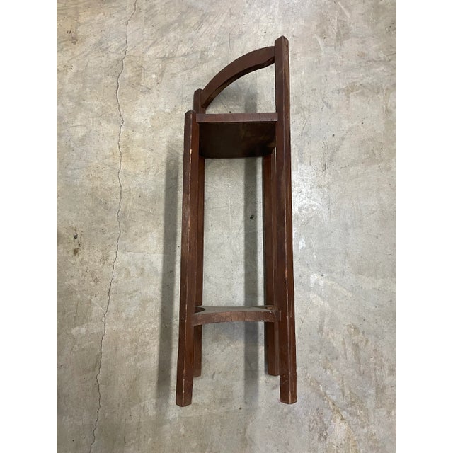 Antique Wooden Plant Stand For Sale - Image 4 of 6
