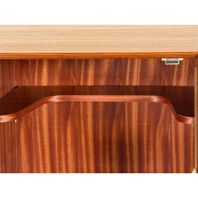 Mid-Century Sideboard with Brown Leather Handles by Meredew, 1960s For Sale - Image 12 of 18