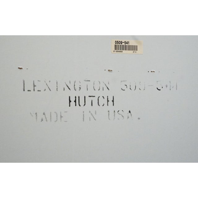 Lexington Furniture Off White Painted Traditional Victorian Style 44" Student Desk W. Bookcase Hutch 509-534 / 509-541 For Sale - Image 13 of 13