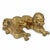 European Artist, Reclining Lions, Gilded Bronze, Set of 2 For Sale - Image 4 of 9