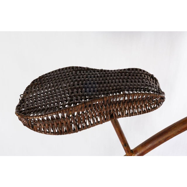 Brown Vintage High Wheel Bicycle Wine Rack For Sale - Image 8 of 8