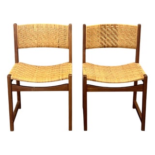 Vintage Chairs Modell 350 by Peter Hvidt & Orla Mølgaard-Nielsen for Søborg Møbelfabrik, Set of 2 For Sale