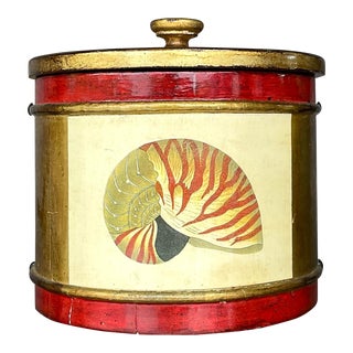 Vintage Italian Vietri Wooden Ice Bucket For Sale