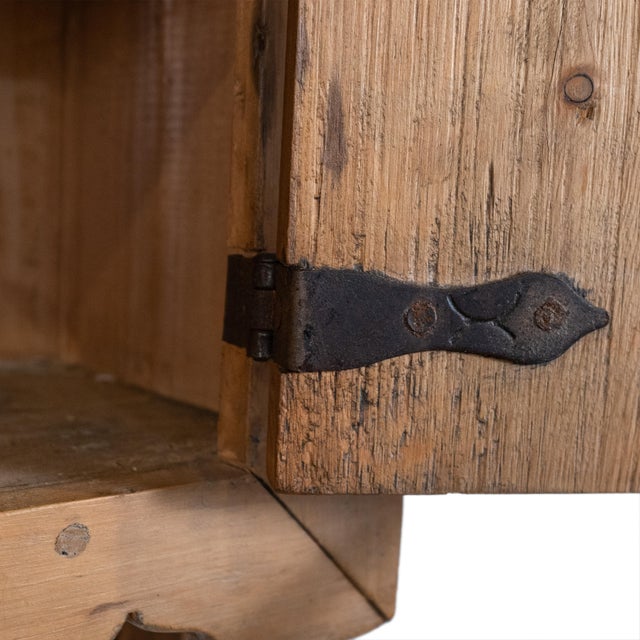 Early 20th Century Hand Carved & Painted Rajasthani Wooden Wall Cabinet For Sale - Image 9 of 9