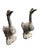 Brutalist Pair of Vintage Brutalist Style Cast Metal Goose Sculptures For Sale - Image 3 of 10