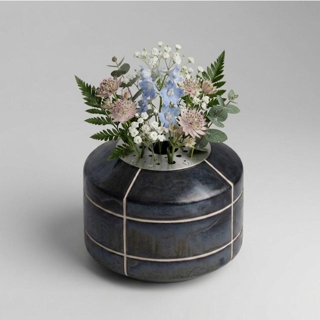 2020s Modern Minimalist Orb Ceramic Vase - Home Decor For Sale - Image 5 of 6