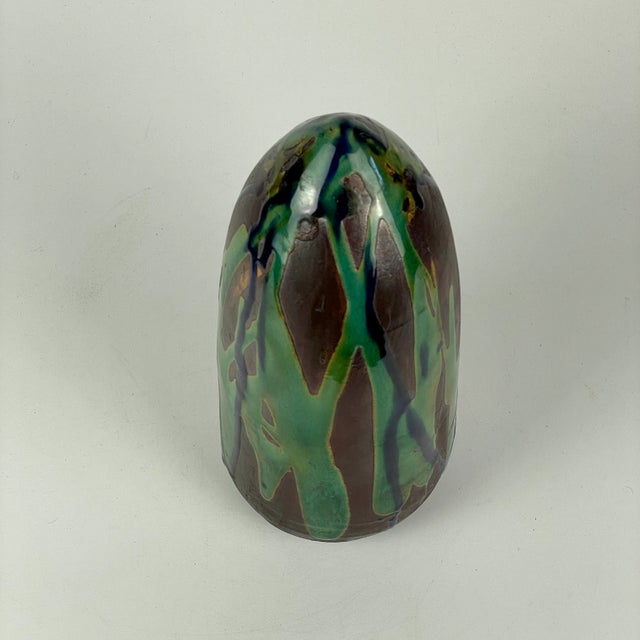 Green Torpedo Design Mid-Century Modern Ceramic Sculpture For Sale - Image 8 of 8