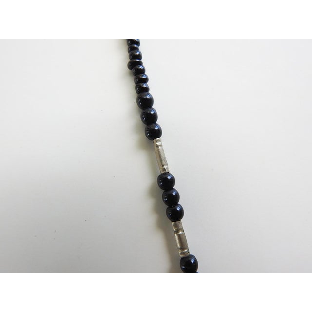 Mid 20th Century Vintage Tribal Carnelian and Silverplate Necklace For Sale - Image 5 of 8