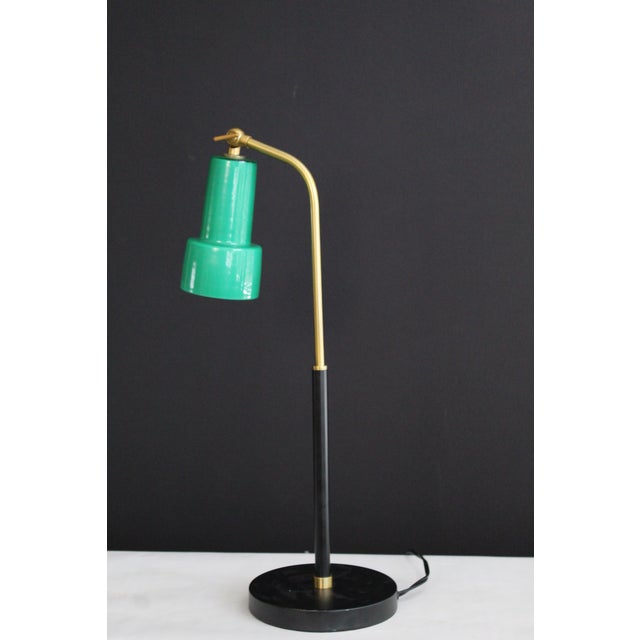 Turquoise Mid 20th Century Vistosi Murano Table Lamp For Sale - Image 8 of 9