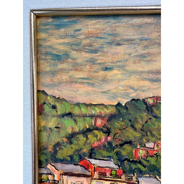Pink Malcesine on Lake Garda Painting Art by Enzo Leone For Sale - Image 8 of 12