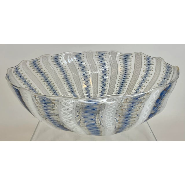 Large Vintage Murano Venetian Glass Central Bowl For Sale - Image 10 of 10