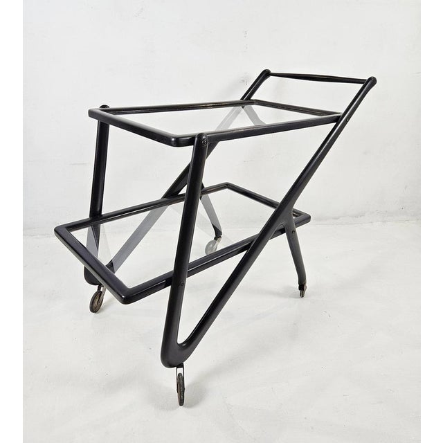 1950s Mid-Century Bar Cart attributed to Cesare Lacca, Italy, 1950s For Sale - Image 5 of 11