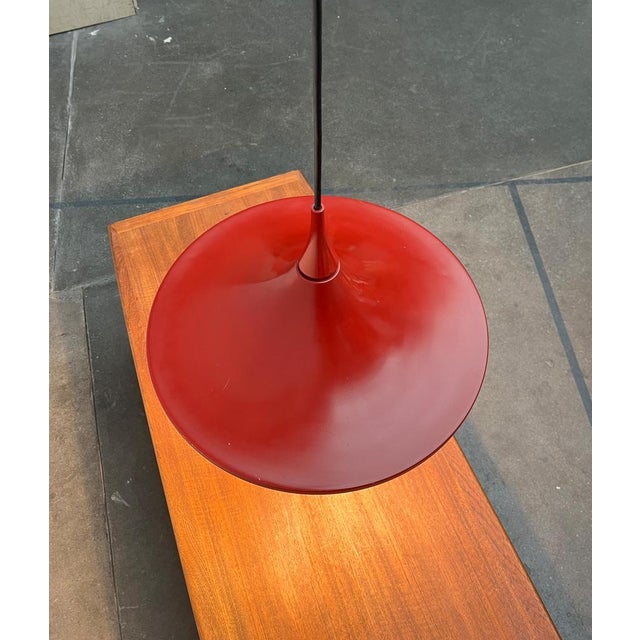 Mid-Century Modern Mid-Century Space Age German Red Tulip Pendant Lamp by Rolf Krüger for Staff, 1960s For Sale - Image 3 of 18
