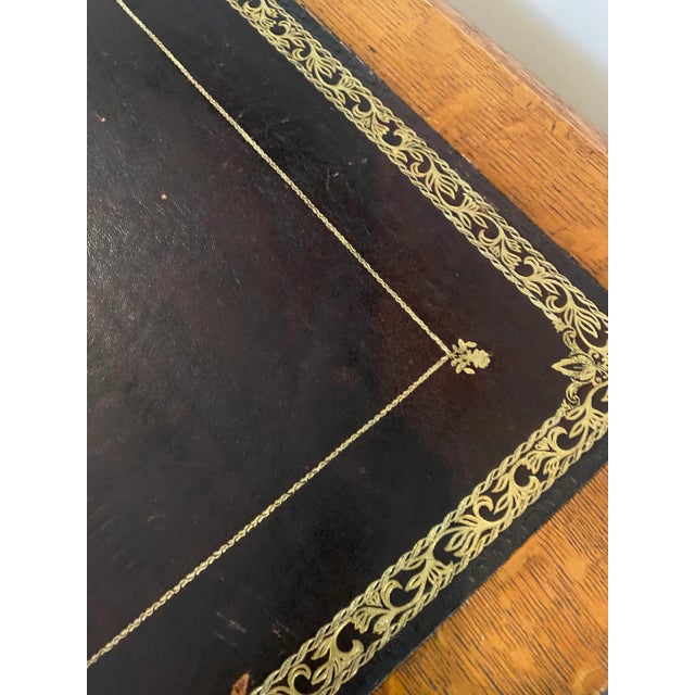 Late 19th Century Victorian Intricately Carved Oak Kneehole Executive Desk For Sale - Image 5 of 12