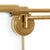 Regina Andrew Noble Swing Arm Task Sconce, Natural Brass For Sale - Image 4 of 6