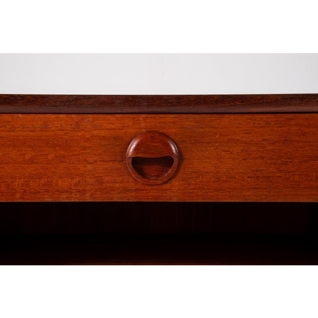 Mid-Century Danish Teak Bedside Table with Drawer and Open Shelf, 1960s For Sale - Image 11 of 12