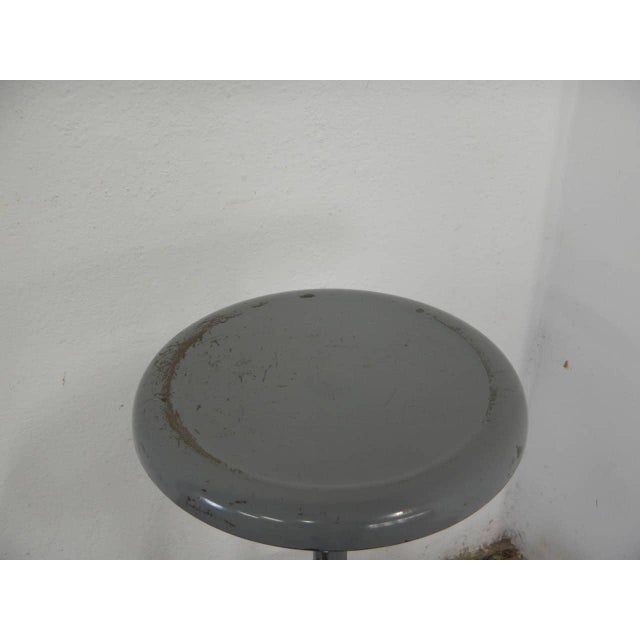 Industrial Vintage Iron Stool, 1970 For Sale - Image 3 of 9