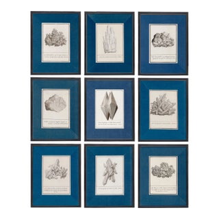 Reproduction Antique Mineral Specimen Folio Prints | Set of 9 | 16" X 20" For Sale