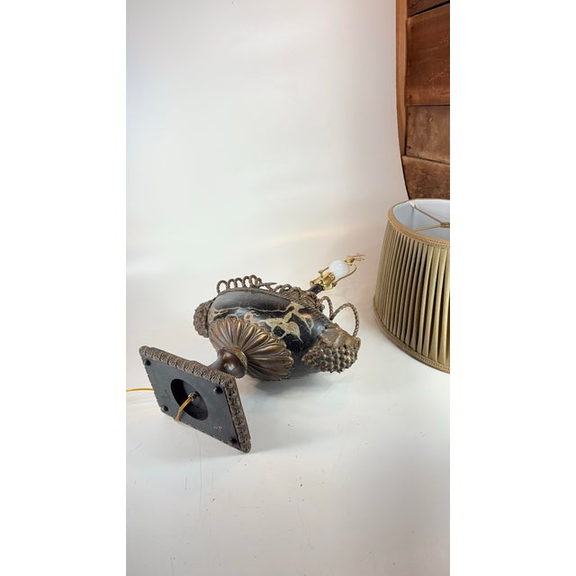 Lamp by Leeazanne for Lam Lee Group, 1990s Large Captivating Sculptural Urn With Vines For Sale - Image 12 of 12