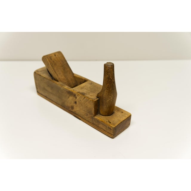 Antique Wood Hand Plane 10" Woodworker Tool For Sale - Image 4 of 7