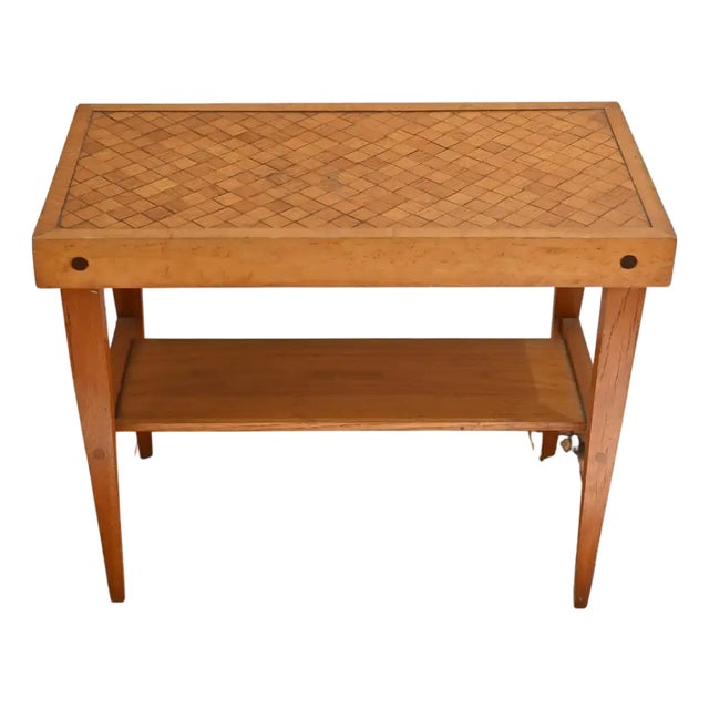 Paul Laszlo "Basketweave" Style Side Table For Sale