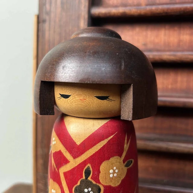 Mid-Century Modern Vintage Japanese Sosaku Kokeshi, 1970s For Sale - Image 3 of 9