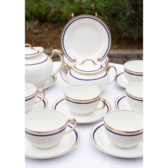 Antique English Earthenware Tea Set from J. & G. Meakin, 1920s, Set of 23 For Sale - Image 4 of 8