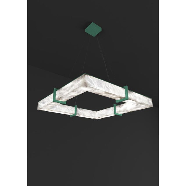 Talassa freedom green metal pendant lamp by alabastro italiano dimensions: d 80 x w 80 x h 11 cm. Materials: white...