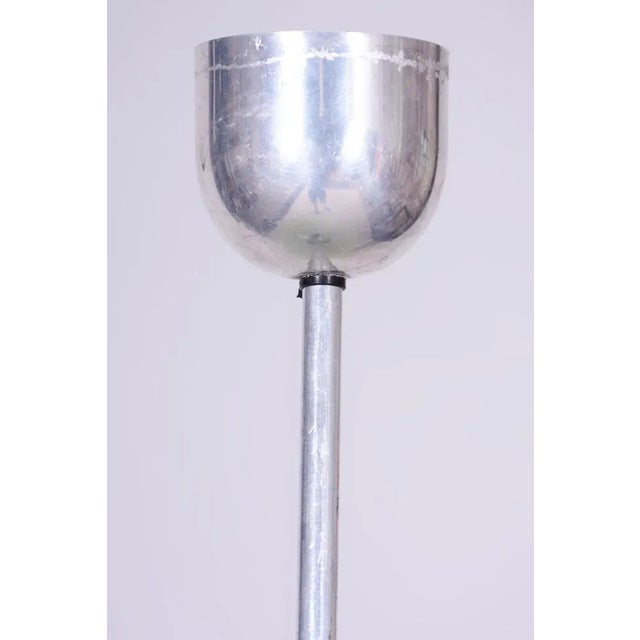 Glass & Chrome Hanging Light, 1950s For Sale - Image 6 of 12