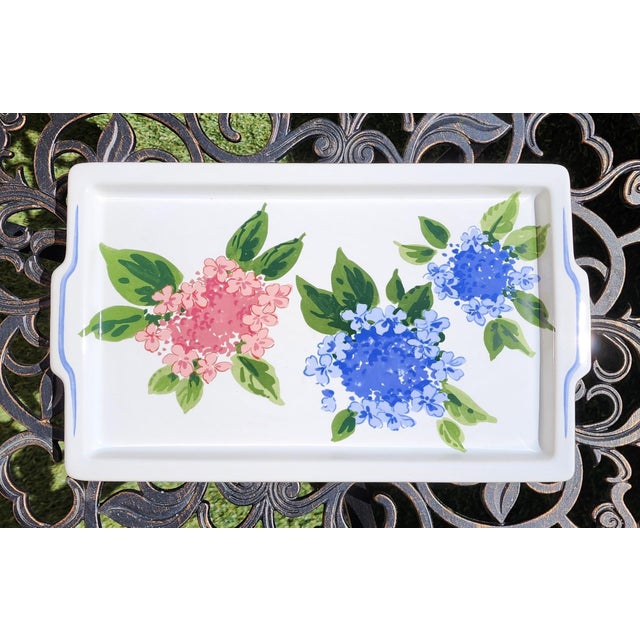 Ceramic 2000s Tiffany & Co. Hydrangea Serving Platter For Sale - Image 7 of 9