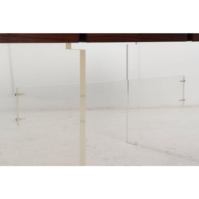 Poul Nørreklit Rosewood and Lucite Executive Desk for Sigurd Hansen, Denmark, 1960s For Sale - Image 12 of 18