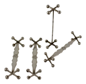 Continental European Sterling Silver Jack End Knife Rests, S/4