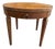 1970s Mid-Century Modern Baker Walnut Round Sunburst Pattern Lamp, Side, Accent Table For Sale