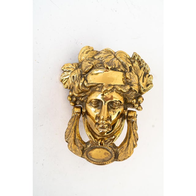 Gold Art Deco Brass Door Knocker, 1920s For Sale - Image 8 of 12
