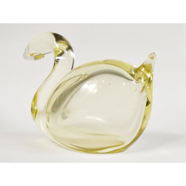 Vintage Hand Blown Swan Bird Model Figurine For Sale - Image 4 of 7