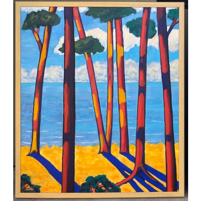 Impressionist "Banho De Luz" Large Diptych Oil on Canvas by Joao De Brito For Sale - Image 3 of 10