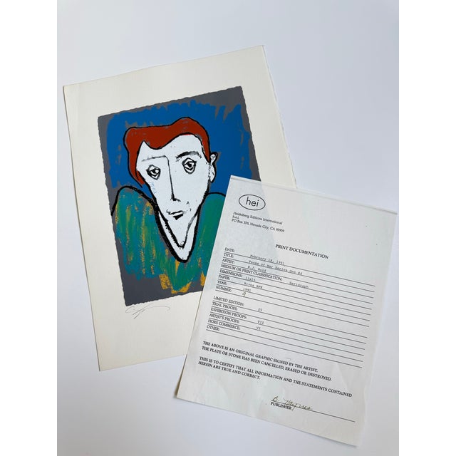 American 1991 E. J. Gold “Faces of War” Serigraph Print Series One #4 For Sale - Image 3 of 5