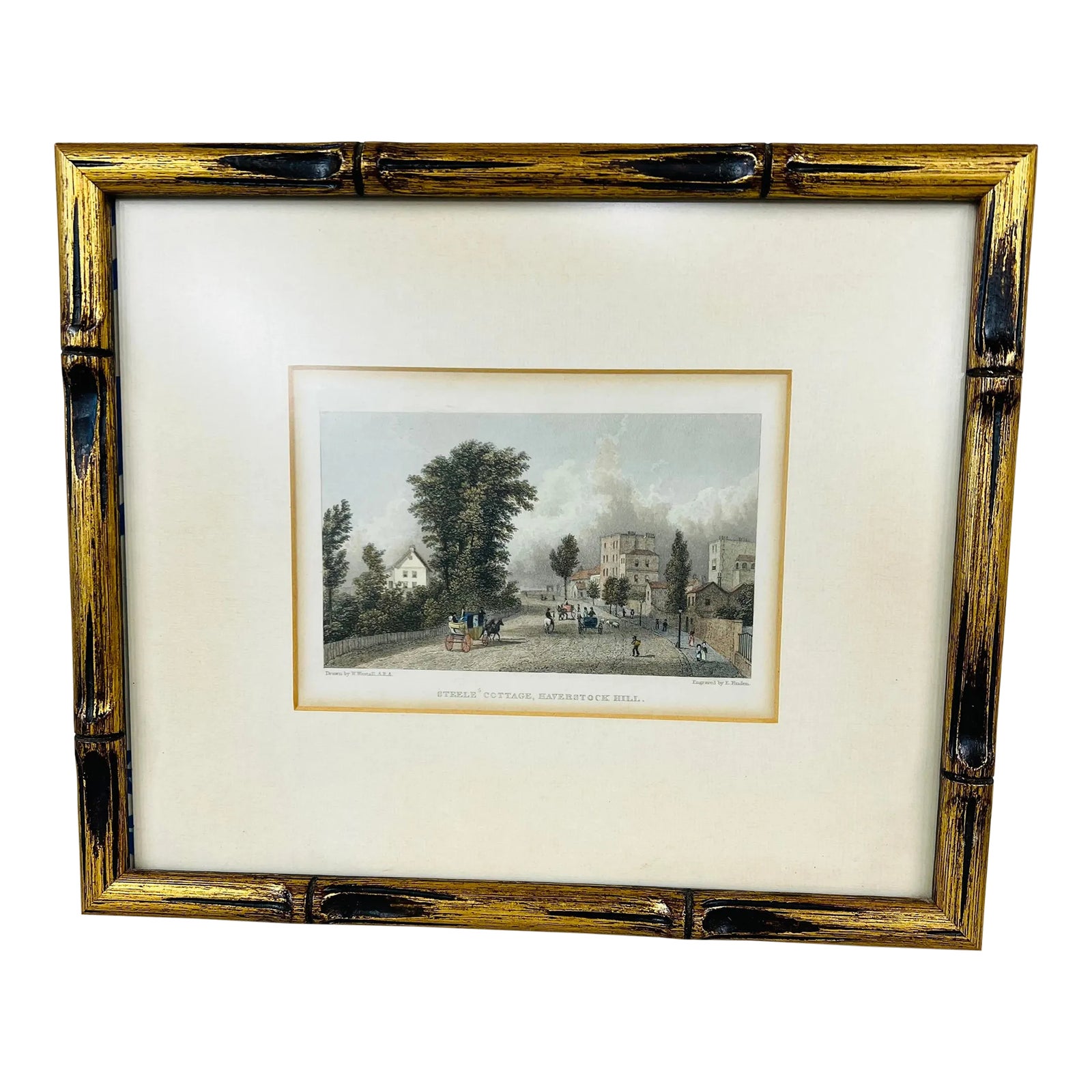 18th or 19th Century Engraving of Steele Cottage Hawthorn Hill | Chairish